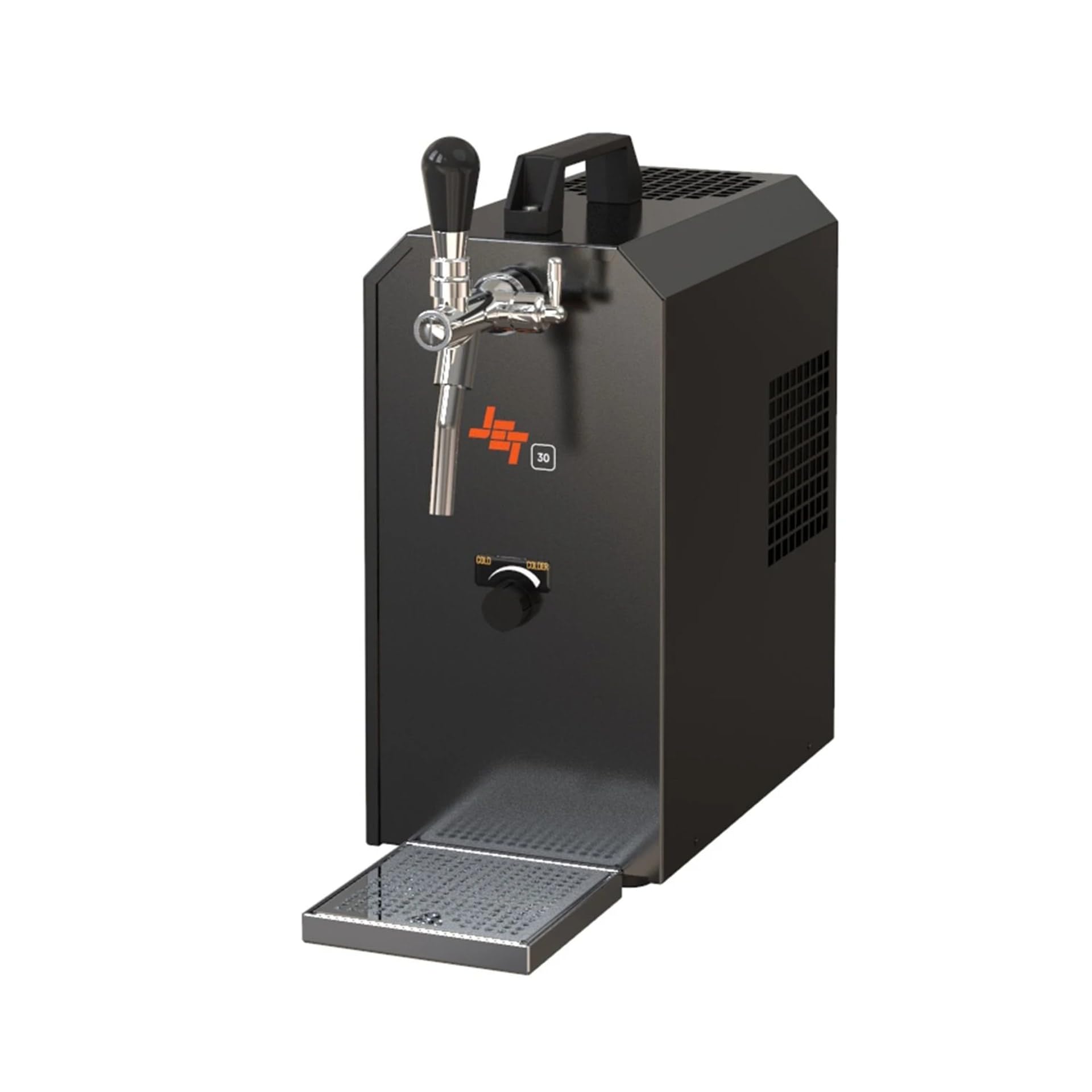 Kit Completo dispensador de Cerveza Jet 30 con maletín, Enfriador de Flujo Continuo 1 vía hasta 35 l/h, Barril de Madera, Grifo Triangular y keg Tipo G
