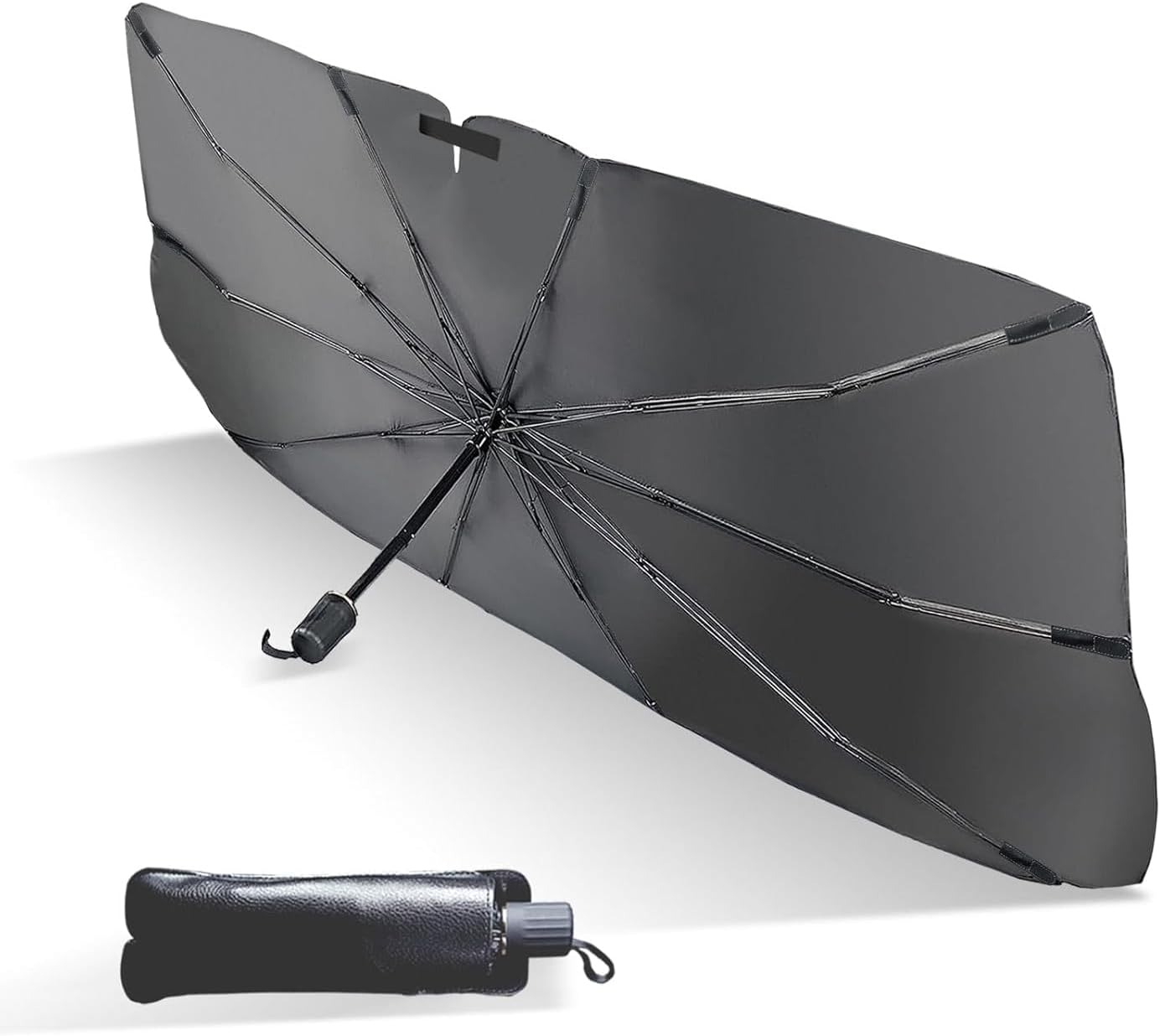 - Car Windshield Sun Shade Umbrella | Foldable UV Protection Front Window Sunshade | Heat Reflective Dashboard Protector | Universal Fit for Car, SUV & Hatchback