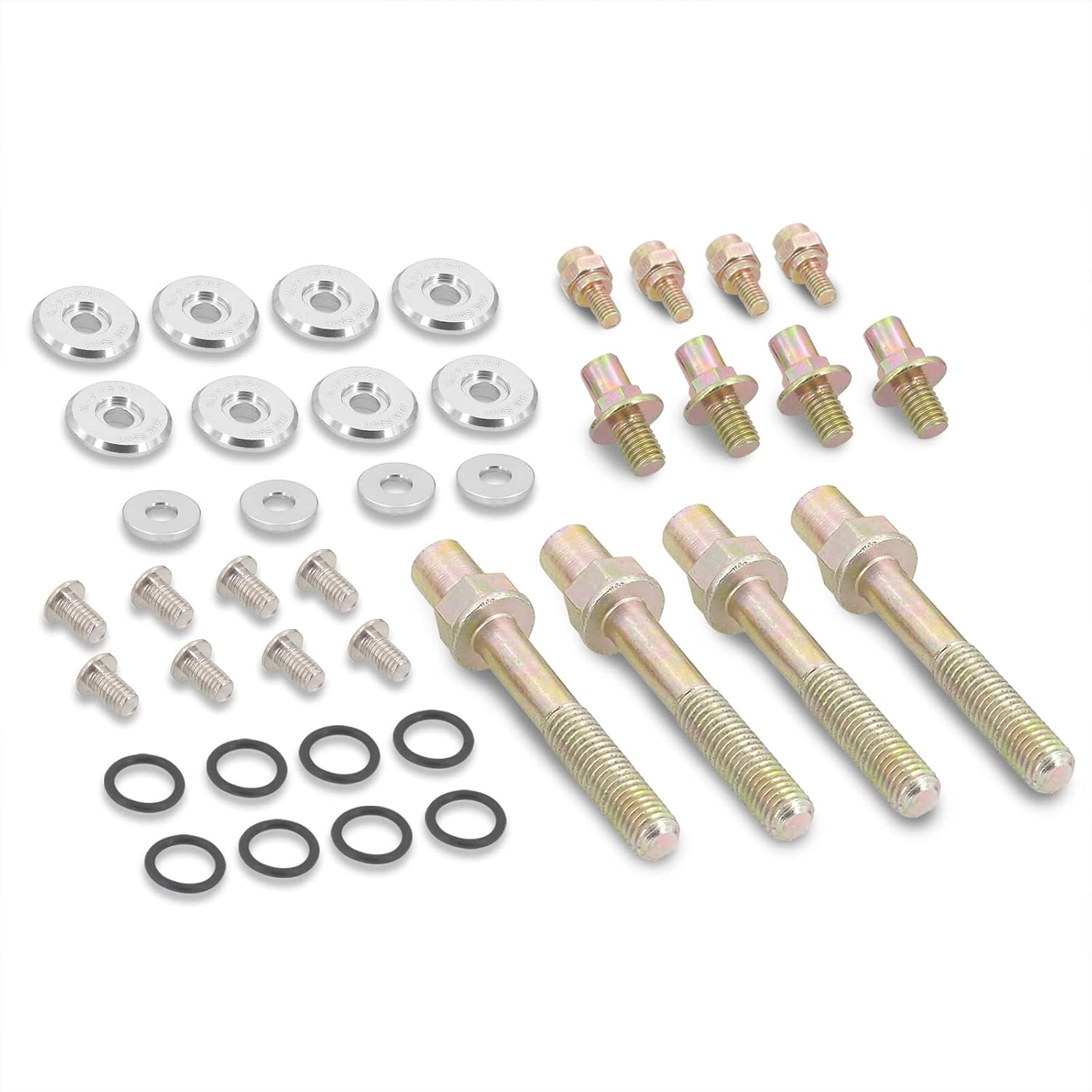 AJP Distributors JDM B-Series B16 B17 B18 B20 Low Profile Valve Cover Cup Washers Bolts Aluminum Engine Motor Dress Up Kit Gold Compatible/Replacement For VTEC Civic Integra CRX Del Sol EF EG EK EM DC