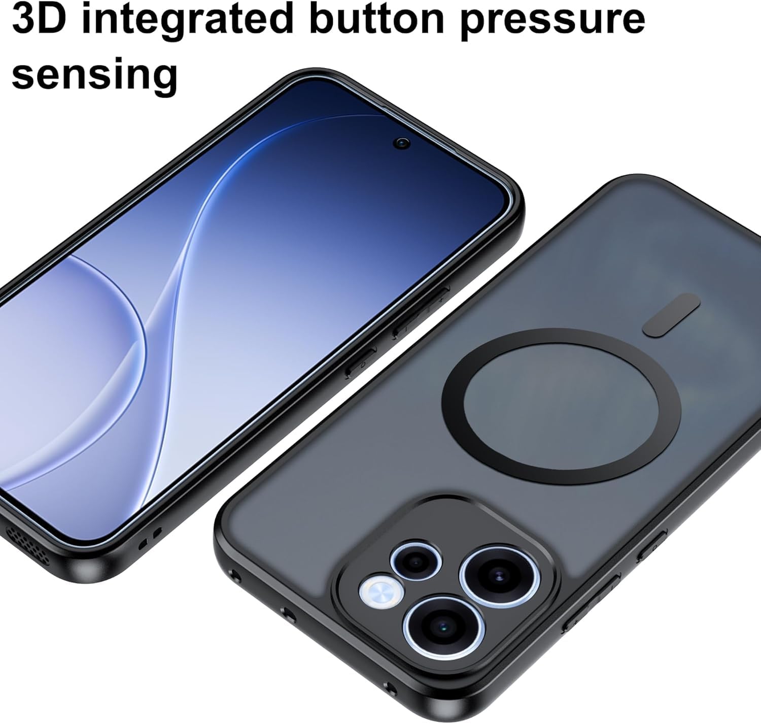 Grabist Magnetic case For Oppo Reno 15F, Translucent Matte, Military Grade Protection, Shockproof Cover with Camera Protection for Oppo Reno 15F 5G | 5G 2026 - view 3