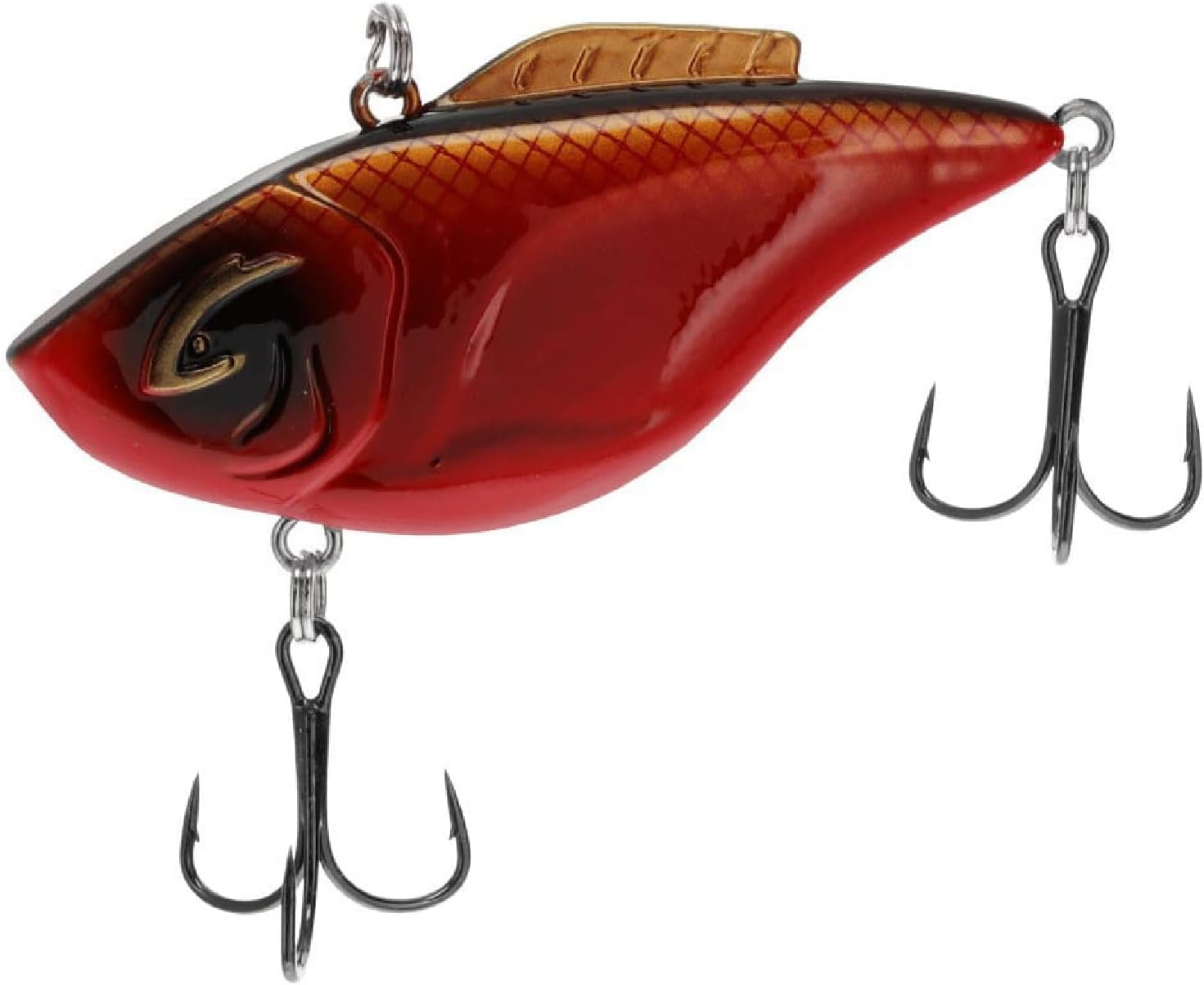 Hammer-Trap - Freshwater Lifelike Lipless Crankbait Fishing Lure with Mustad Triple Grip Hooks, 3/8 Oz - 5/8 Oz