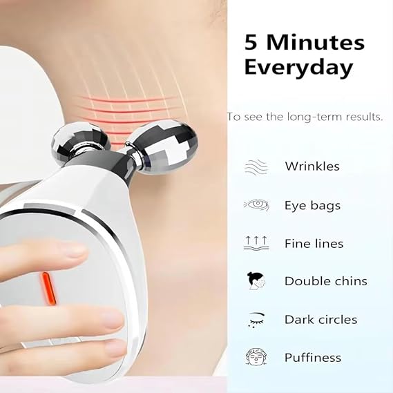 Microcurrent Facial Device, 6 in 1 Face Device Rejuvenating Facial Device Facial Devices Boost Skin Care Products Absorption(Black)