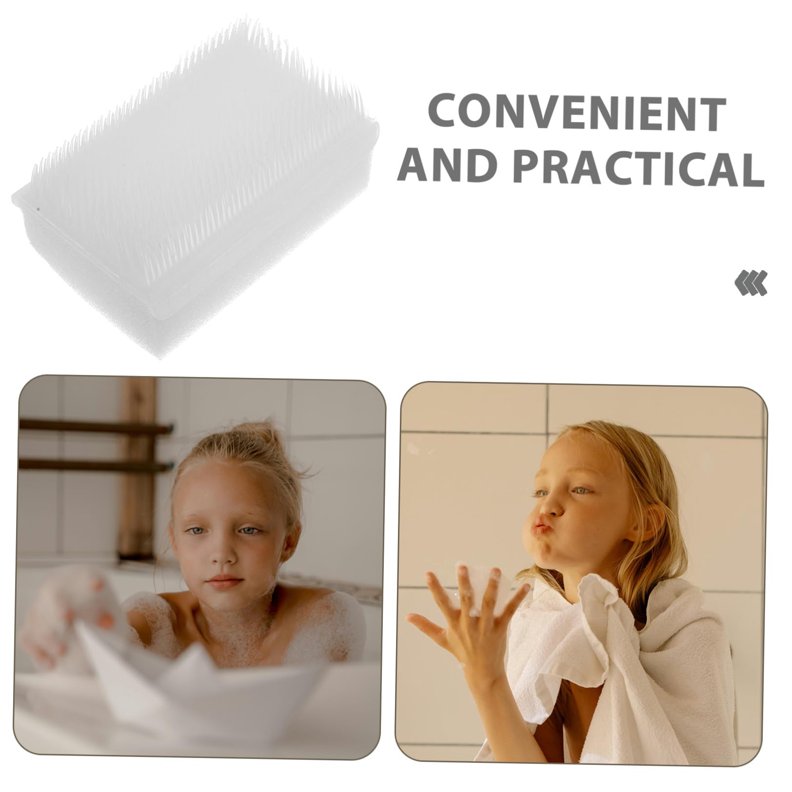 Set 2 Spazzole Sensoriali per Terapia Occupazionale Ragazzo Ragazza Disabilità Sensoriali Effetto Calmante e Attenzione Migliorata Clinica Portatile Bianco