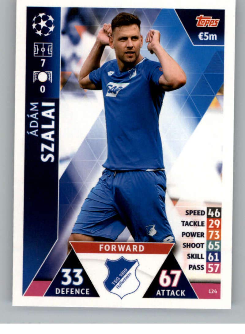UEFA Champions League Match Attax2018-19 Topps UEFA Champions League Match Attax #124 Adam Szalai TSG 1899 Hoffenheim Official Futbol Soccer Card