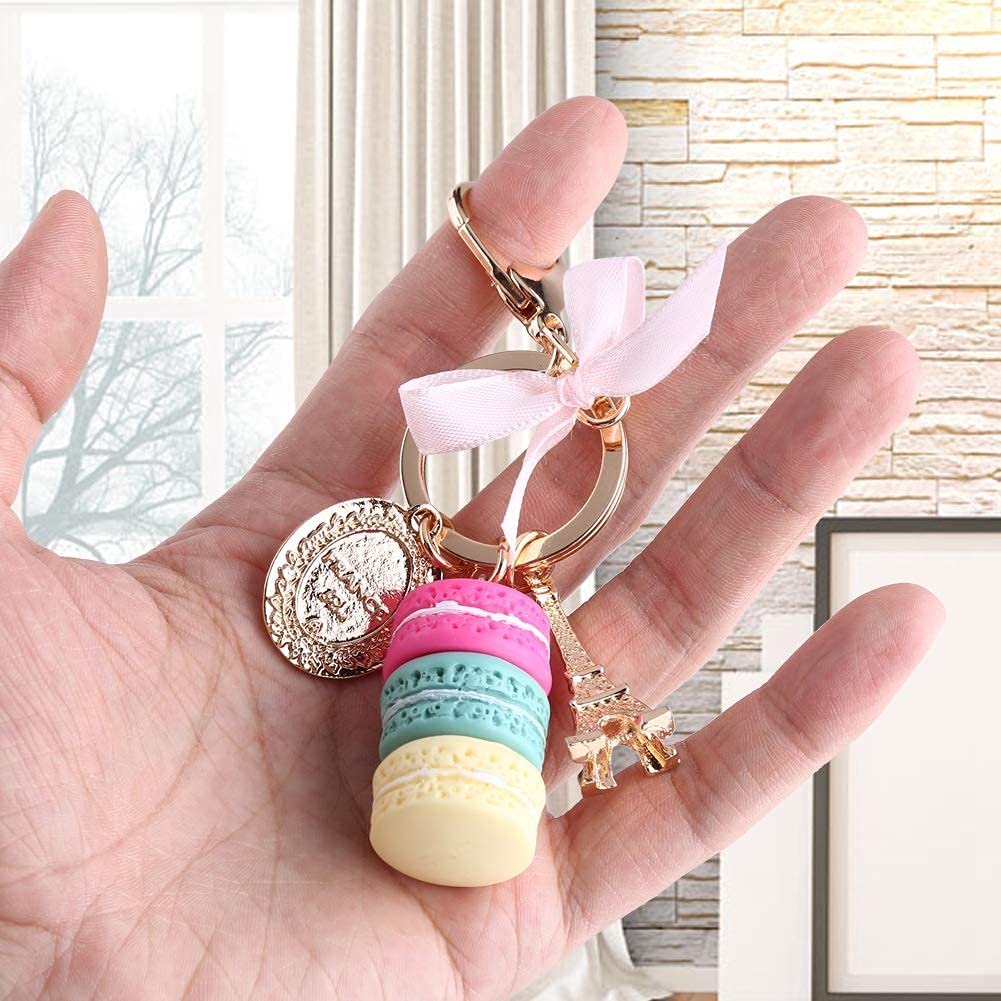 SEAFRONT Decorazione variopinta di fascino dell'automobile del pendente della borsa del portachiavi di Keychain di Keyring di Macaron sveglio variopinto