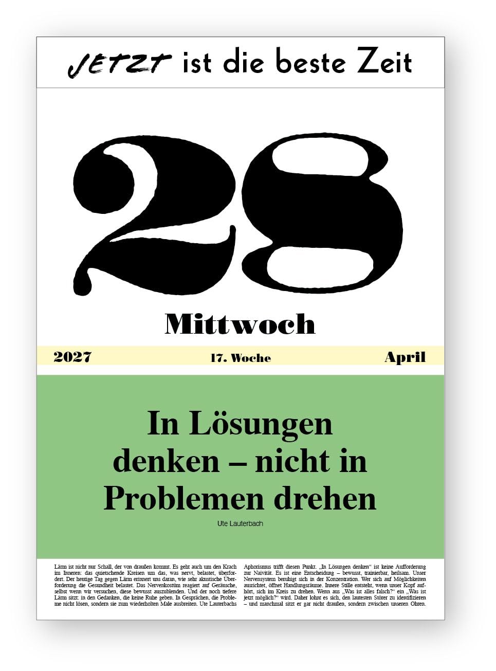 Original-Leitspruch-Tages-Kalender 2027: T27