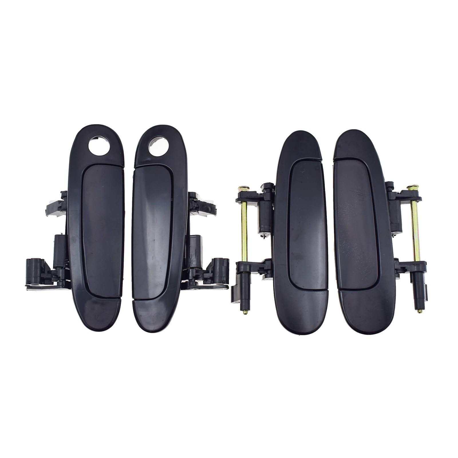 Dbckls 1 Set 4Pcs Vehicle Exterior Outer Door Handle For Toyota For Echo For Yaris 1999-2005 6922052010 69210-52010 69240-52010 69230-52010 Exterior Car Door Handle(1 Set 4Pcs)