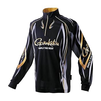 がまかつ2WAYプリントジップシャツ(長袖) GM3734ブラック×レッドLL 2WAYプリントジップシャツ(長袖) GM3734 | がまかつ