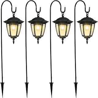 Dynaming 4 Pack Solar Hanging Lights Outdoor, Solar Powered Garden Decor...