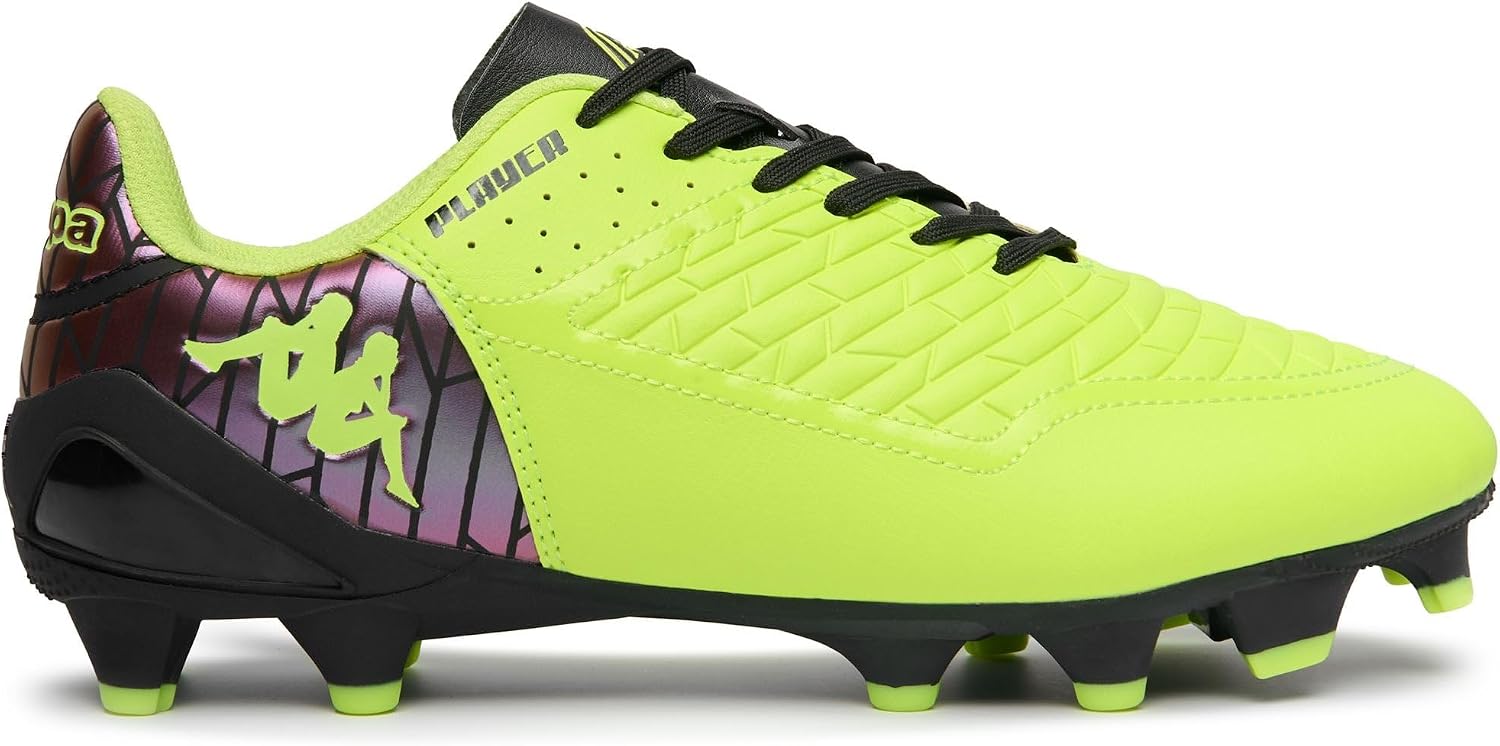 Kappa Men's Kombat Player Base FgSport Shoes, Neon Yellow Black, 10 Men