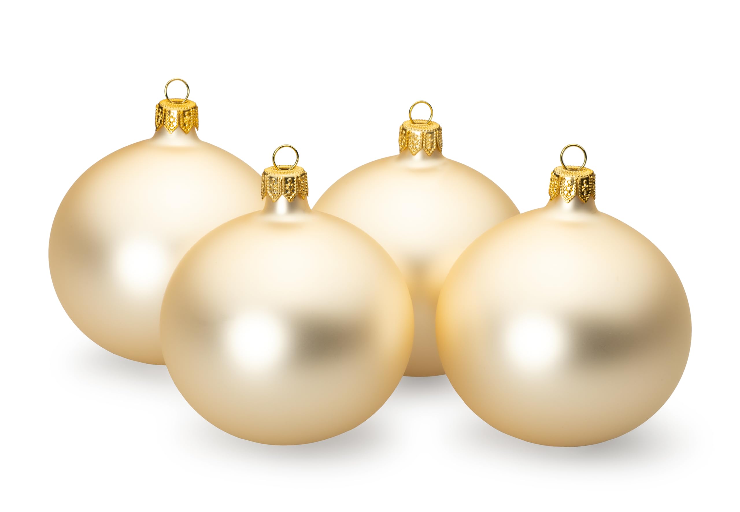 Sikora Essentials Christbaumkugeln Aus Glas – 3er Set In Weiß Hochglanz, 8 Cm, Mit Aufbewahrungsbox!