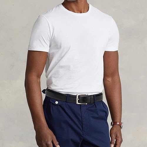 Miniatura 2 de Maikun cinturón de cuero negro para hombre, cinturones de vestir casuales para hombre, hebilla de pin de diseño clásico