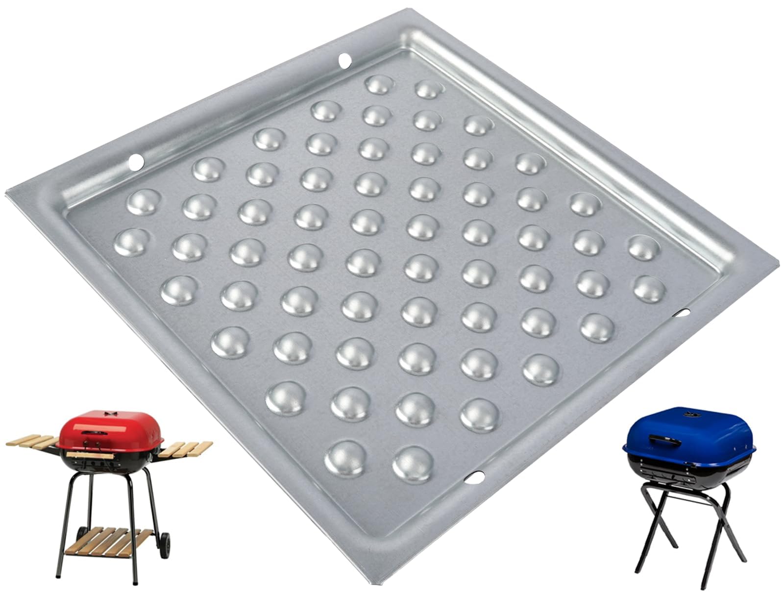 Ash Pan for Americana Grill Parts 4200 4201 Outdoor Charcoal Tray Replacement for Americana Walk-A-Bout, Swinger, Sizzler, Aussie, and Traveler Charcoal Grills Ash Tray 1040.8.001, 14.37" x 14.37",1PC