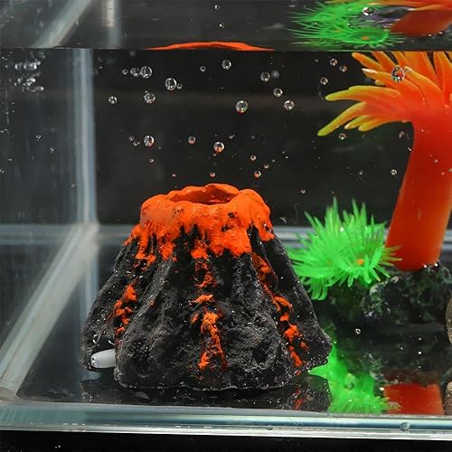 Miniatura 3 de Dispositivo de burbujas volcánicas para pecera, decoración de resina lavable