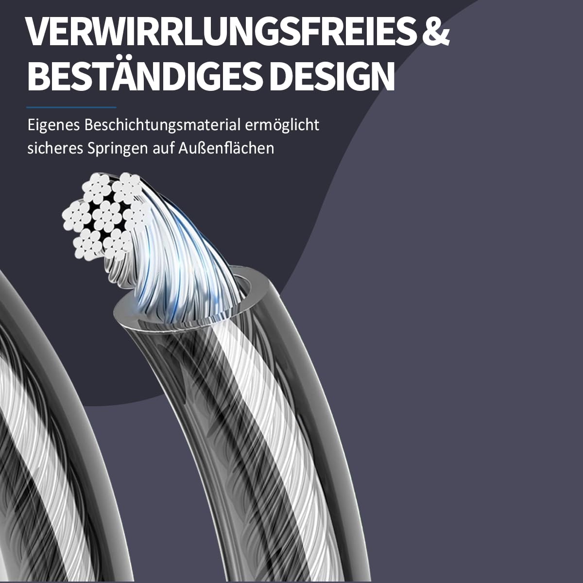 Hererope 3-in-1 Gewichtetes Springseil, Austauschbare Gewichte 1/6lb, 1/4lb, 1/2lb, 360-Grad-Rotation, Verstellbare Länge, Ergonomischer Ledergriff