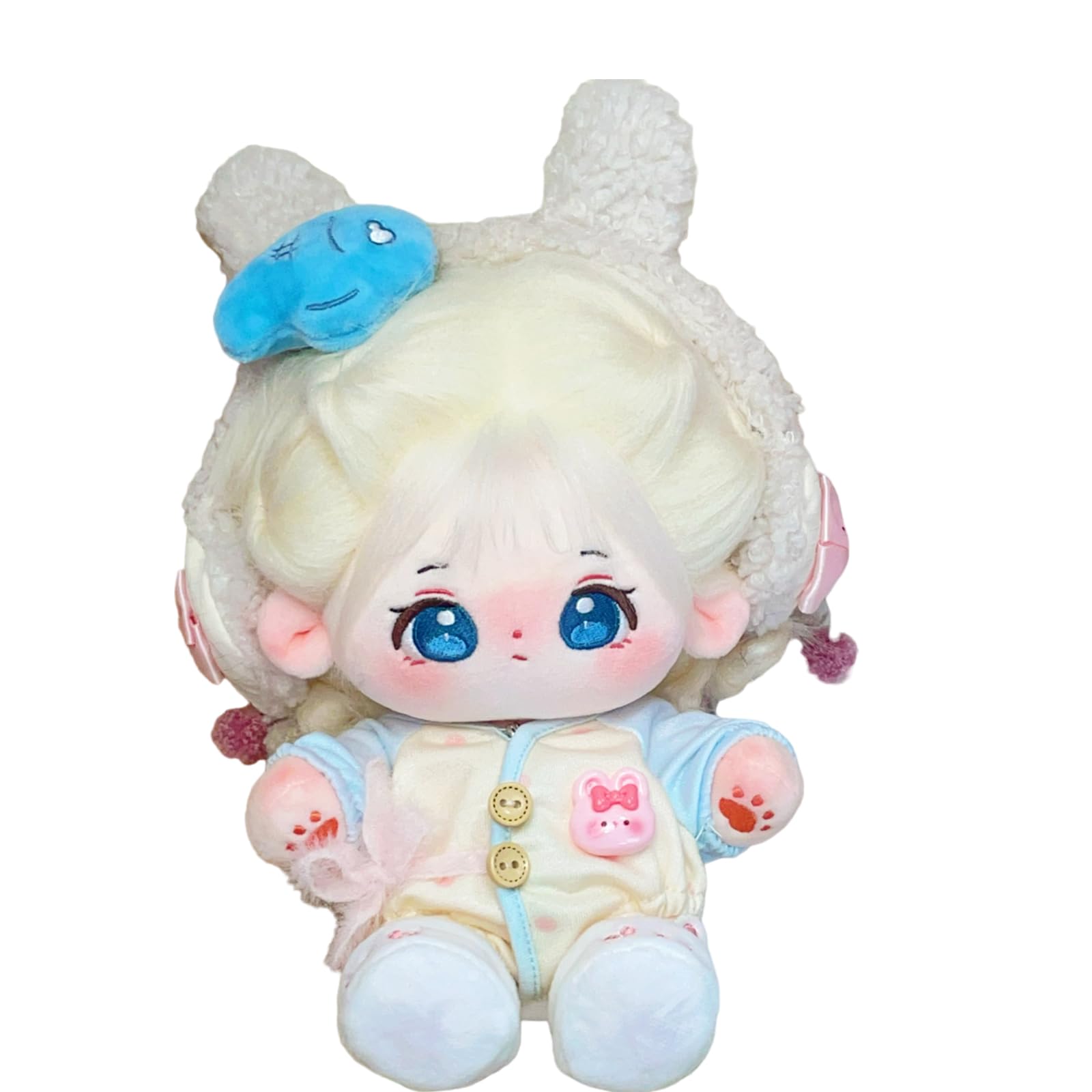 Plush Doll, 20cm Cute Cotton Doll with Skeleton, Anime Plushies Soft Stuffed Dress Up Dol…