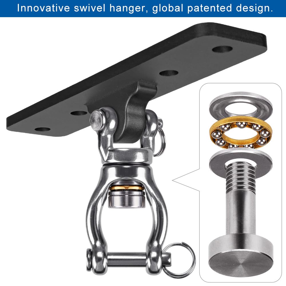 Kipika - Soporte para bolsa pesada de montaje en pared, colgador giratorio para saco de boxeo de alta resistencia para gimnasio en casa al interior, longitud ajustable para saco de kickboxing, saco