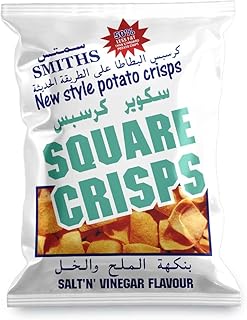 Salt and Vinegar Square Crisps 25-Pieces 25 g