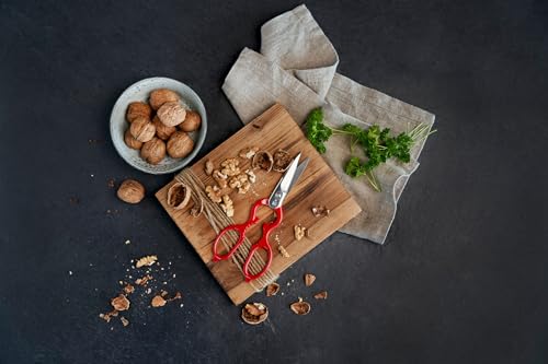 Foto von ZWILLING Vielzweckschere, Universalschere, Länge: 20 cm, Rostfreier Spezialstahl, Küchenhilfe, Silber/Rot [Made in Germany]