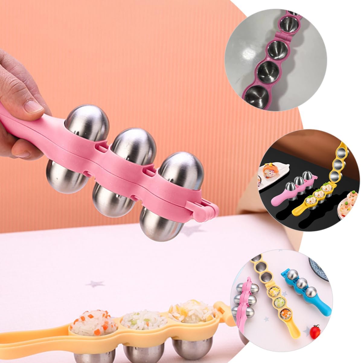 DIY Rice Ball Mold Stainless Steel Sushi Maker Tool Shake Mold for Fun and Creative Meal Prep Safe Kitchen Gadget for Parties and Lunches