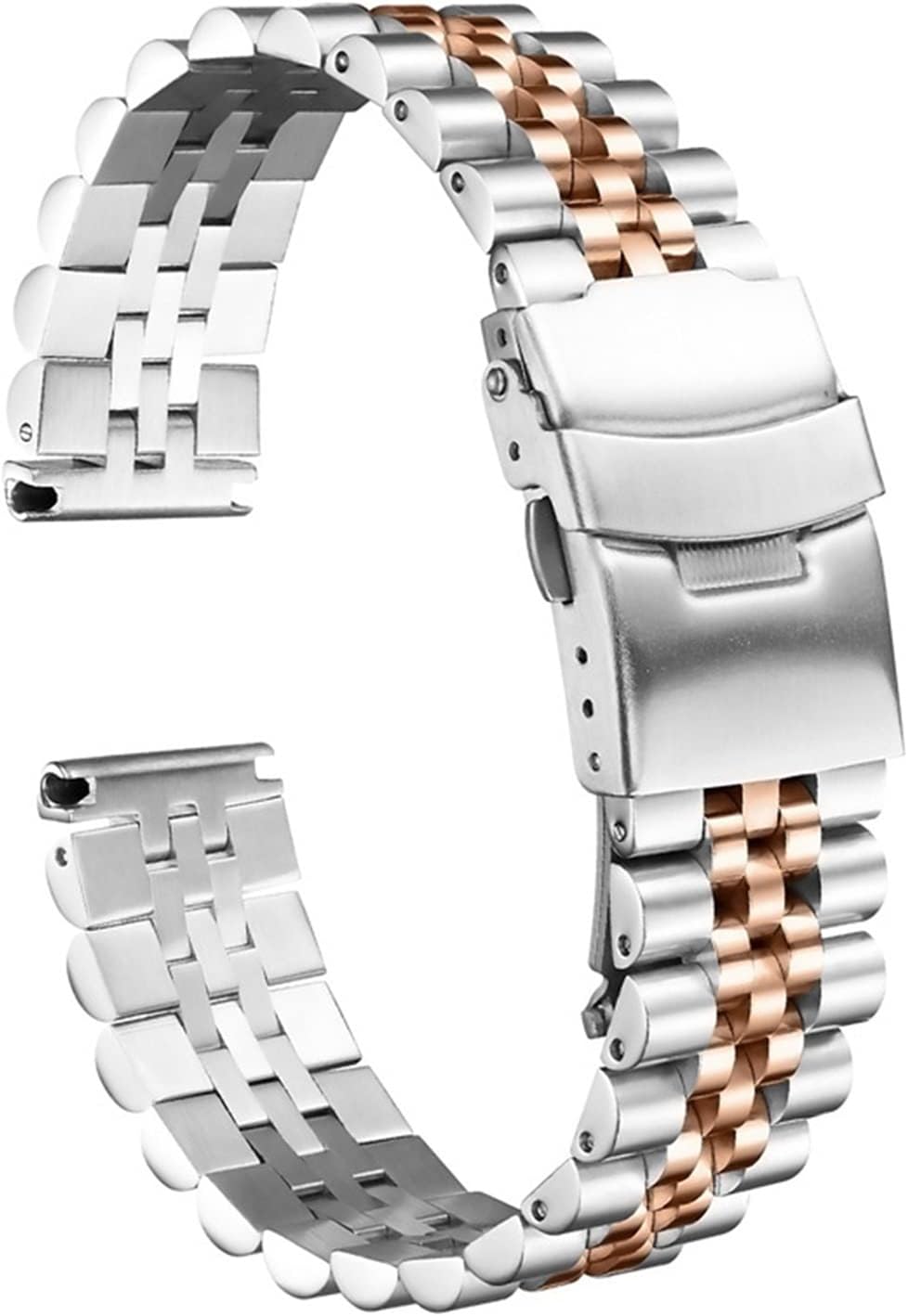 SDFFGHJ Men Watch Band Strap Stainless Stell Deployment Clasp Speed Master Wrist Women Band 18mm 19mm 20mm 22mm 23mm 24mm 26mm 28mm 30mm