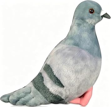 Pigeon Cuddle,Realistic Bird Plush Plush Dolls,Realistic Pigeon Plush Toy for WildAnimals, Gift for Friends 20CM grey Suitable for adults or teenagers