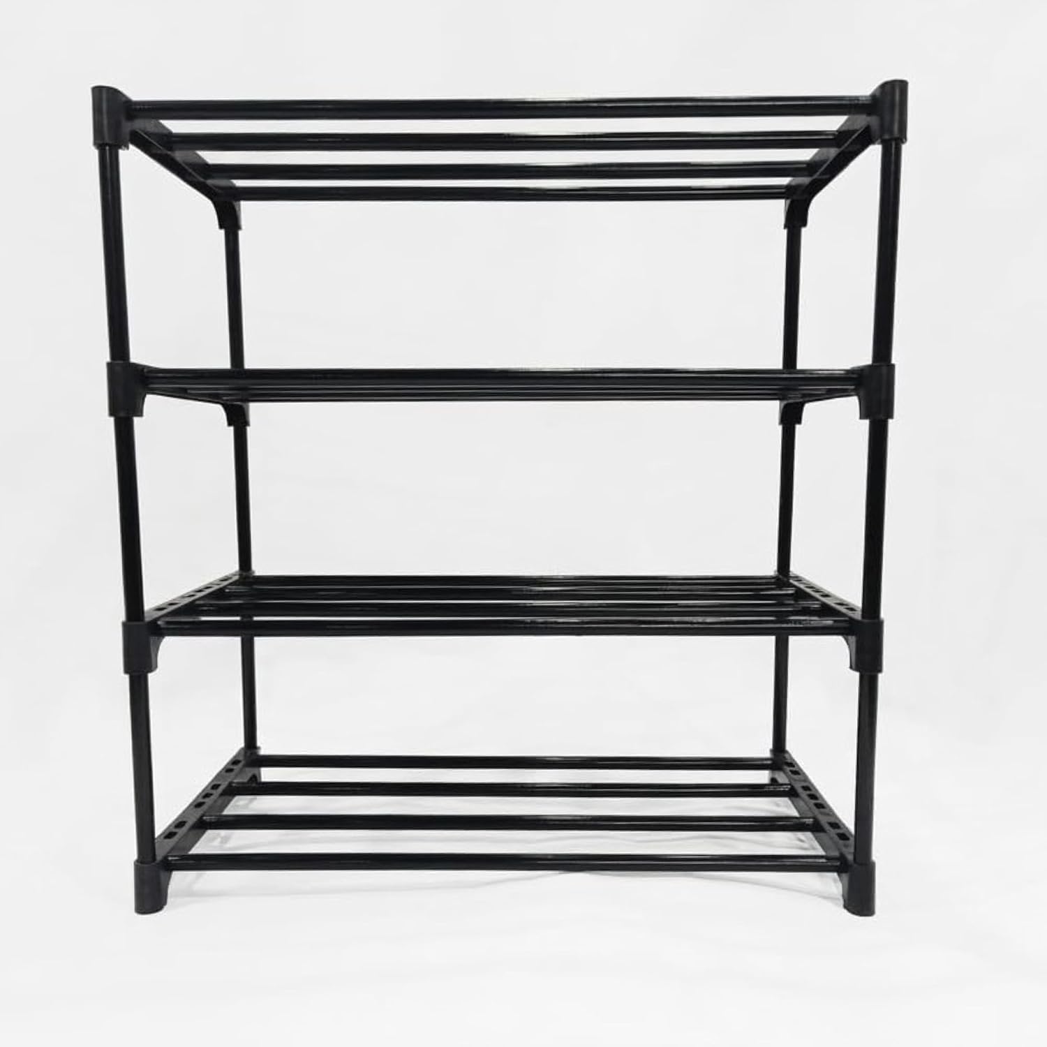 4 Tier Shoe Rack with Metal Rod Shelf, Folding for Bedroom, Living Room, Entryway, Black, Footwear Stand for Home, Shoe Ra... - Review, Price and Buying Guide