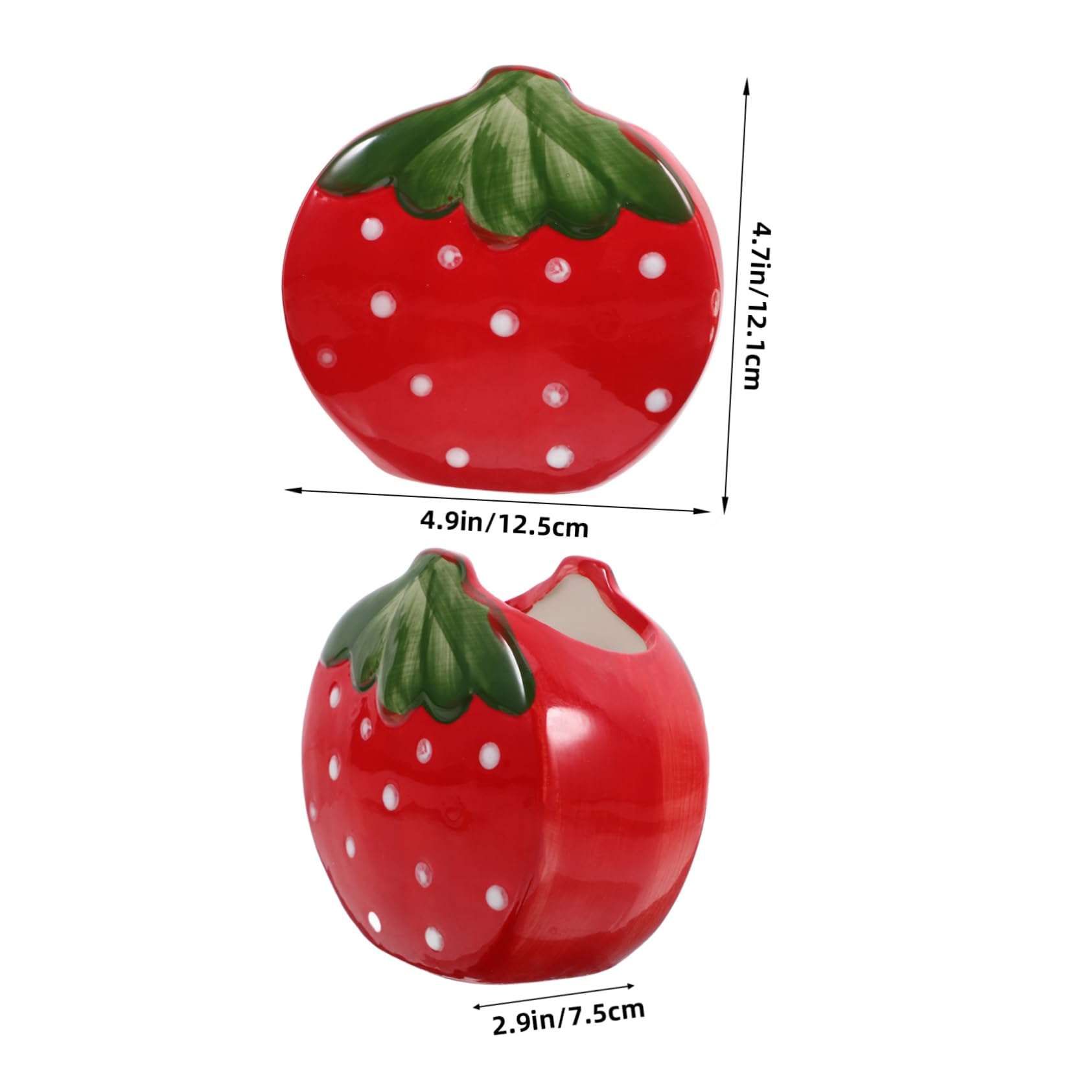 Housoutil 3 Pezzi Portapenne Alla Fragola Simpatici Portapenne Porta Della Penna Da Scrivania Organizzatore Desktop Porta Di Penna Multifunzionale Contenitore Per Penne Rosso Ceramica