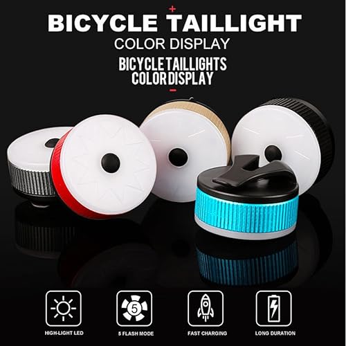 Miniatura 3 de Kisangel USB Rechargeable LED Bike Tail Lamp with Flashing Safety Warning Light Portable Lightweight Rear Bicycle Light for Night Riding and Cycling