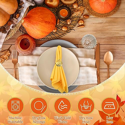 Set de 20 servilletas de tela para otoño y Acción de Gracias miniatura 4