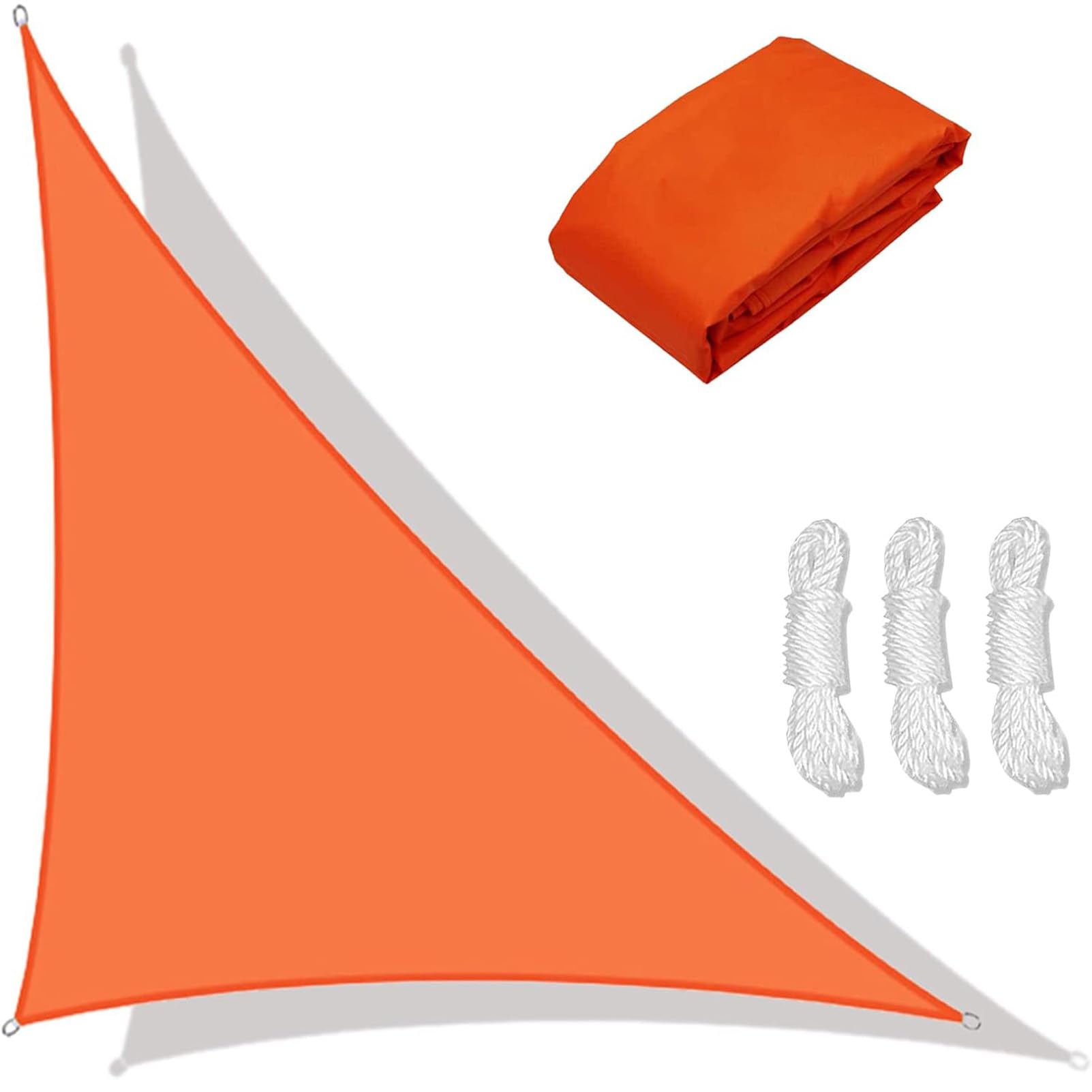 Voile d'ombrage triangulaire durable de 4,9 m pour jardin