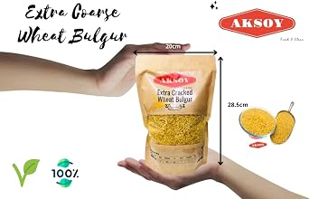 Aksoy Extra Coarse Wheat Bulgur 1.25KG | Natural and Nutritious, a Delicious, Healthy, and Convenient Choice for Soups, Pilafs, Traditional Dishes and Salads!