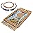 Bits and Pieces Rotating Puzzle Board with Drawers, Jigsaw Puzzle Board 1000 Pieces, 22 Inch x 30 Inch Spinning Wooden Tray Table with 4 Organizing Piece Sorting Trays, Portable, Storage for Puzzles