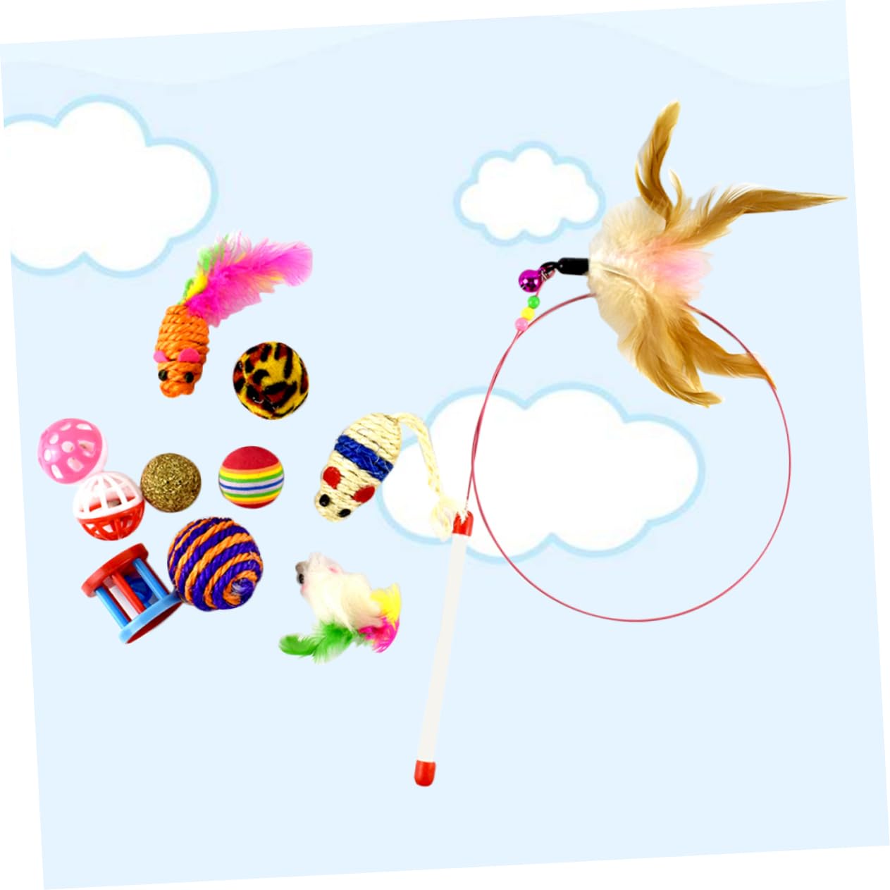 minkissy 22 Pezzi Giocattolo Per Animali Domestici Giocattoli Per Cani Cattoys Giocattolo Per Gatto Sfera Anello Gatti Forniture Set Da Gioco Al Coperto Giocattoli Per Gatti Al Coperto