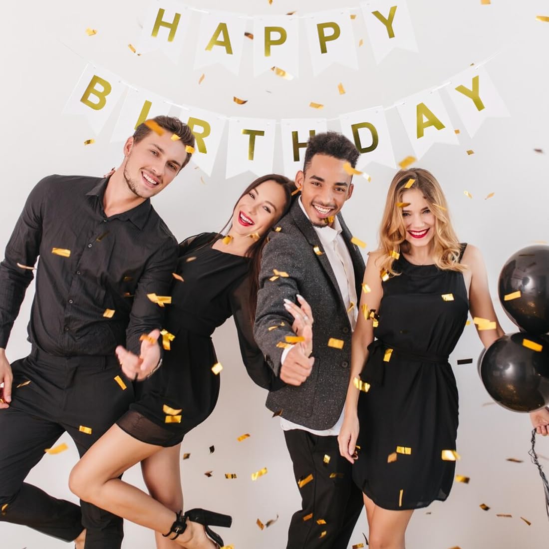 Happy Birthday White Banner Happy Birthday Banner Happy Birthday Banner Banner Decoration for Adults and Children Birthday Party Decoration