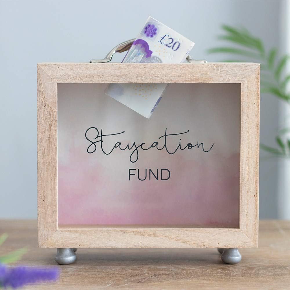 something different Staycation Fund Money Box, Brown - Image 3