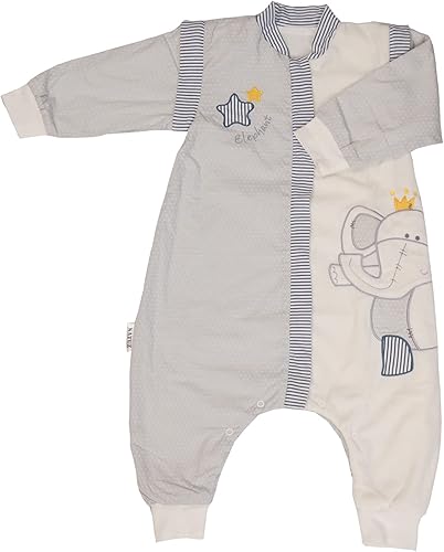 Saco de dormir para bebé y niño, manta con pierna de algodón natural movible de manga larga para niños pequeños sacos de dormir grandes 5T 7T traje