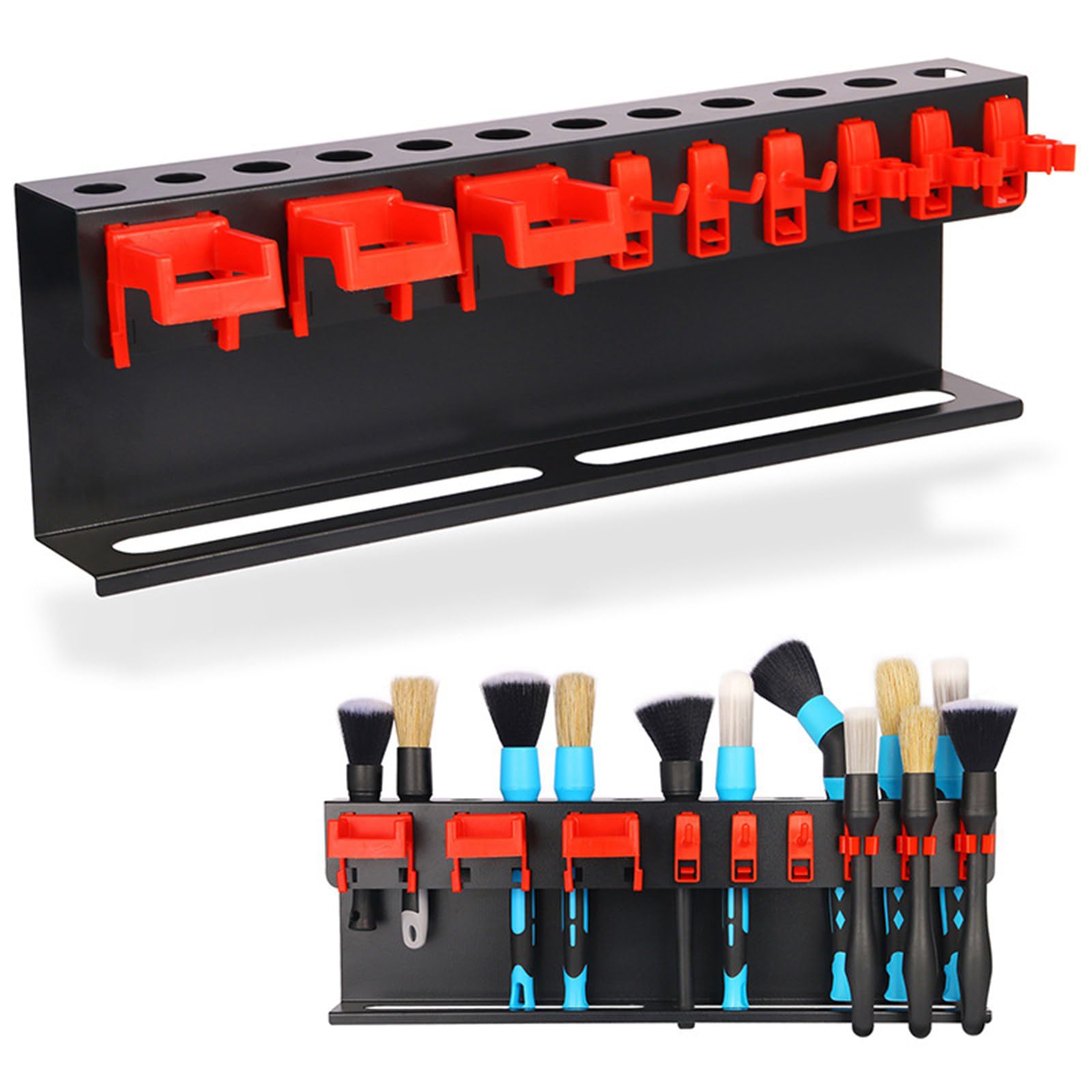Organizador de soporte de alta resistencia, solución para colgar, adecuado para accesorios de lavado de coches, uso doméstico y profesional, herramientas de limpieza