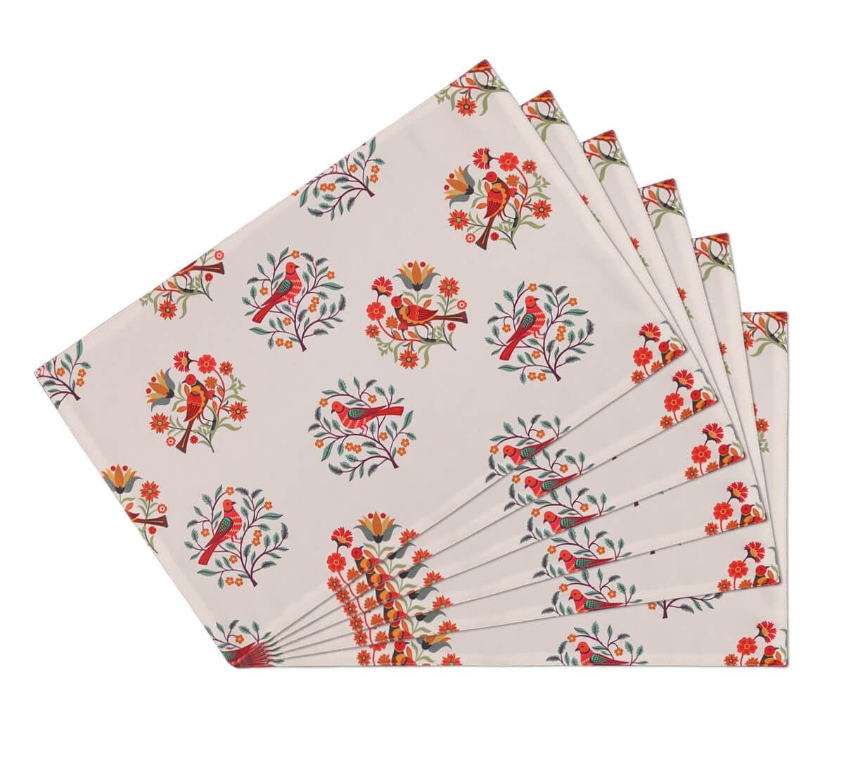 India Circus by Krsnaa Mehta Psittacines Enquiry Table Mats Set of 6 3