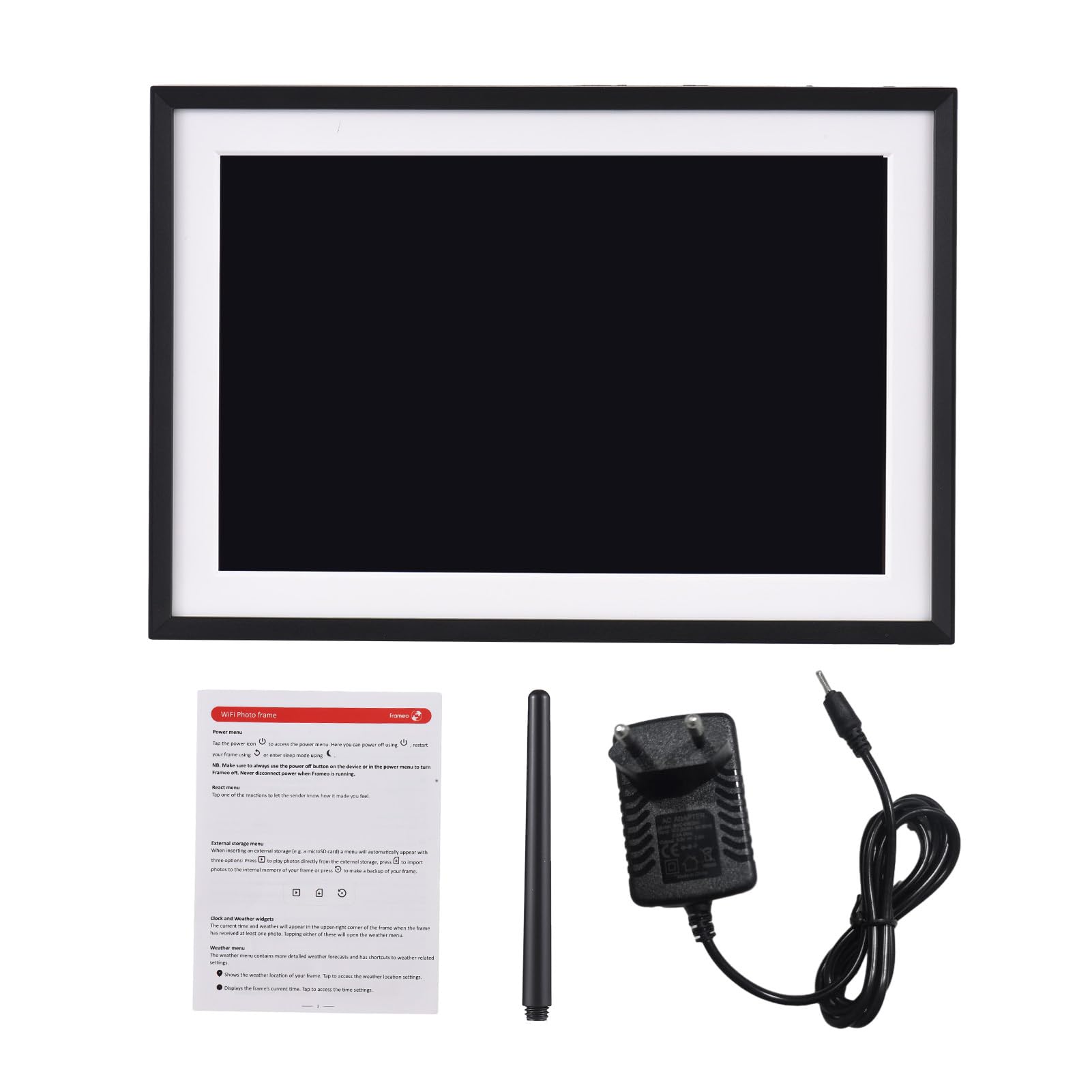 Domary Cyfrowa Ramka na Zdjęcia WiFi Bezprzewodowa Cyfrowa Ramka na Zdjęcia w Chmurze 10,1 Cala 1280 X 800 Sterowanie Dotykowe TFT Automatyczny Obrót 16 GB z (Wtyczka UE)