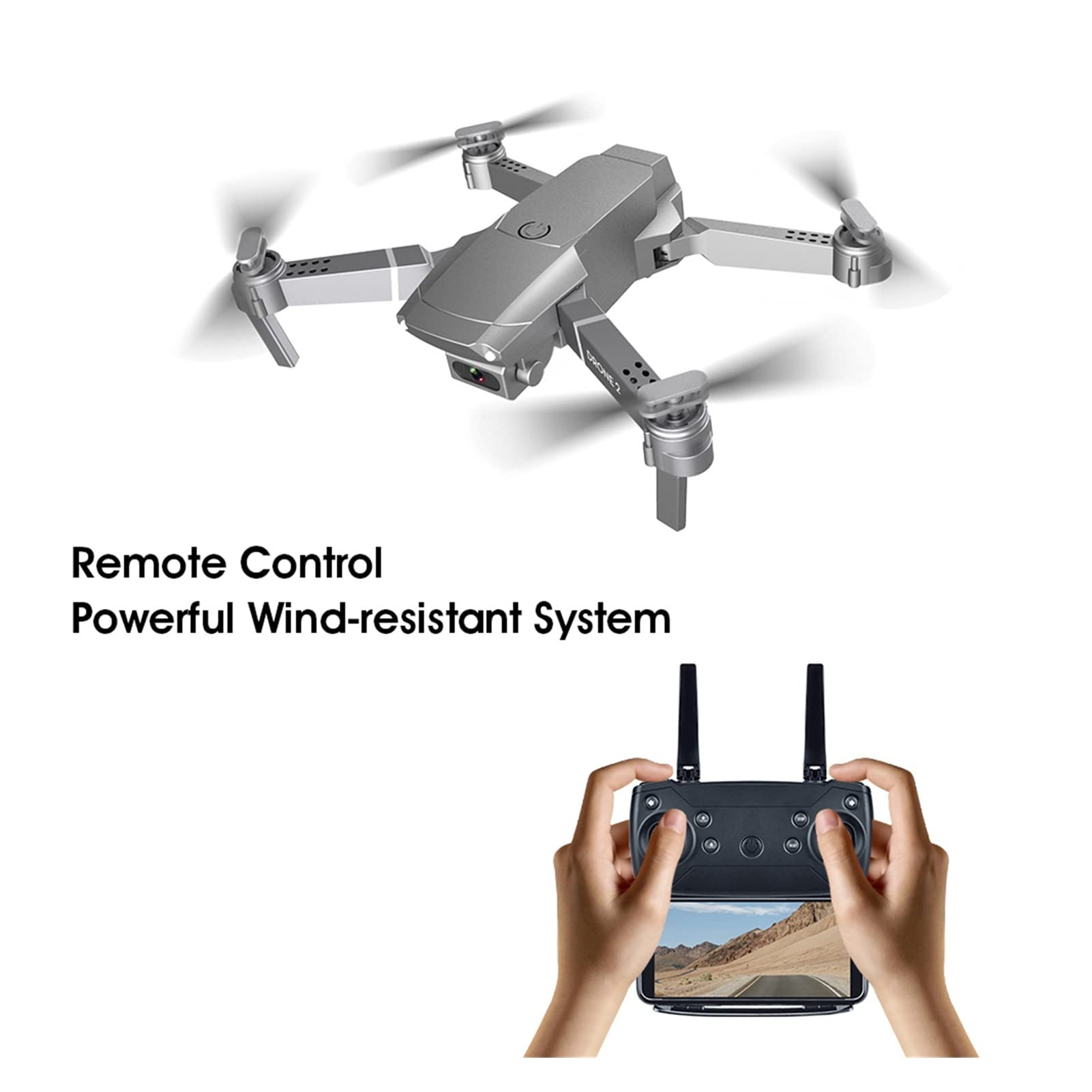 Drone Mini Drone 4K 1080P Kamera szerokokątna Drone WiFi FPV Tryb utrzymywania wysokości RC Składany quadkopter (Kolor: E68Pro 720P 1B Rozmiar pudełka: 1) (E68Pro 1080P 2B 1)