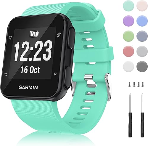 Aroloxta Garmin Forerunner 35 Correa de reloj de repuesto compatible con Garmin Forerunner 35, resistente al agua y suave Garmin Forerunner 35 banda