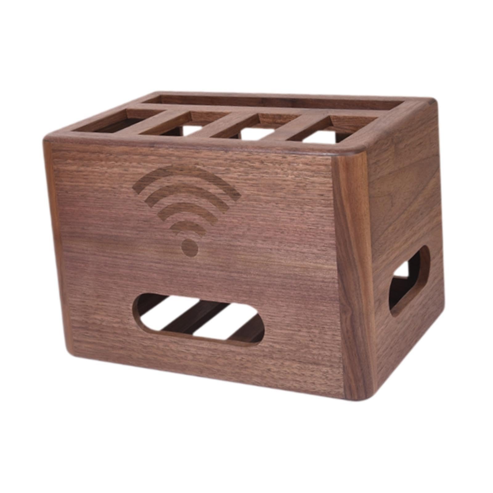 Caja Organizadora de Cables de Madera para Oficina Bandeja Escondedora de Cables de Mesa Cubierta debajo del Escritorio Protector de Cables Contra, Color de madera oscura