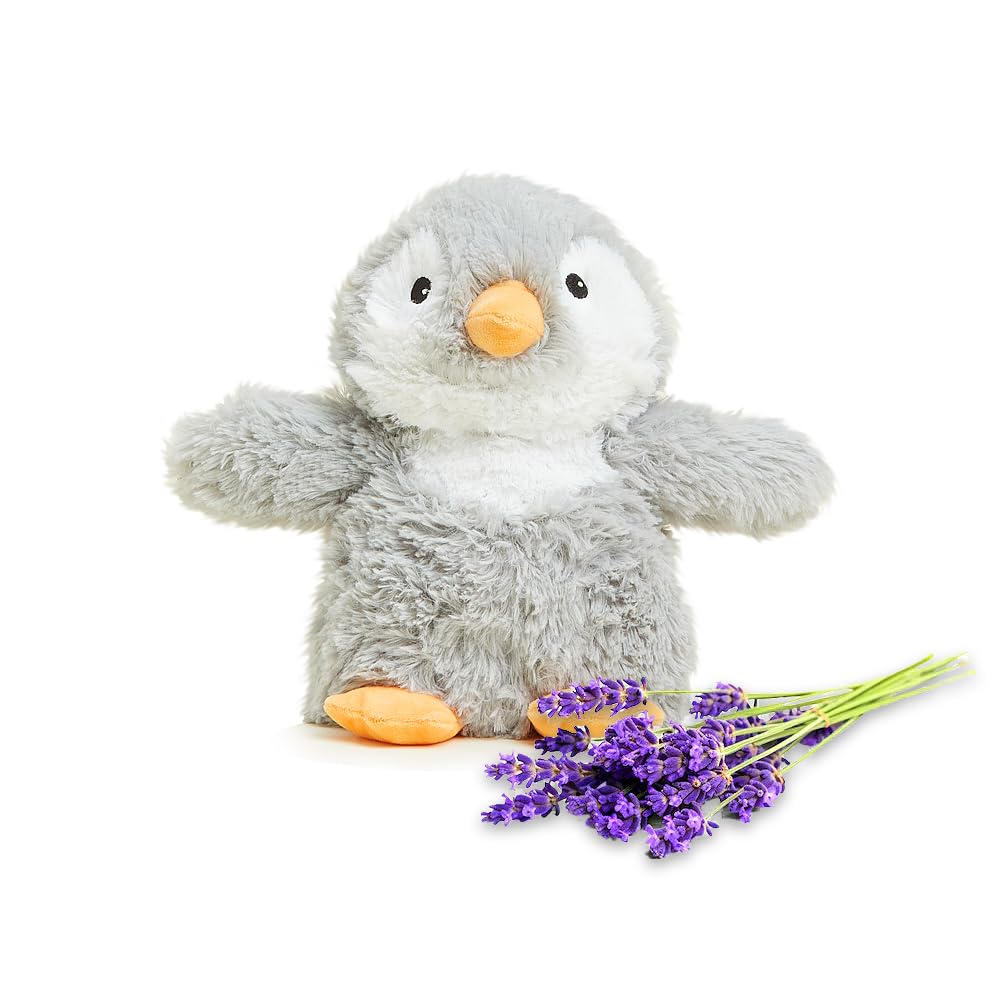 Warmies Microwavable Stuffed Animals Grey Penguin Heated Stuffed