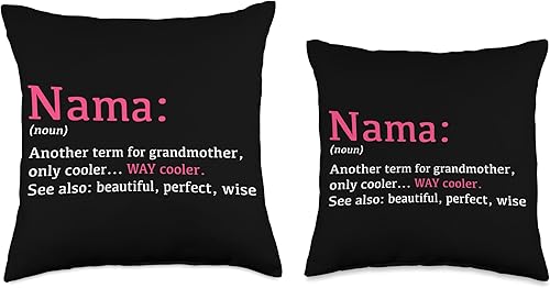 Miniatura 3 de Nama Funny Definition Noun-Another Term Pillow, 18 x 18 pulgadas, multicolor