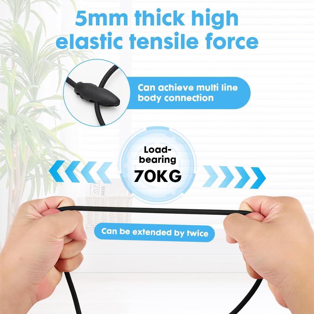 10 correas tensoras expansoras, tensores de equipaje, gomas tensoras de 50 cm, gomas elásticas para portabicicletas, pizarras de advertencia, bicicleta, motocicleta, camping, lona, correas de sujeción — view 4
