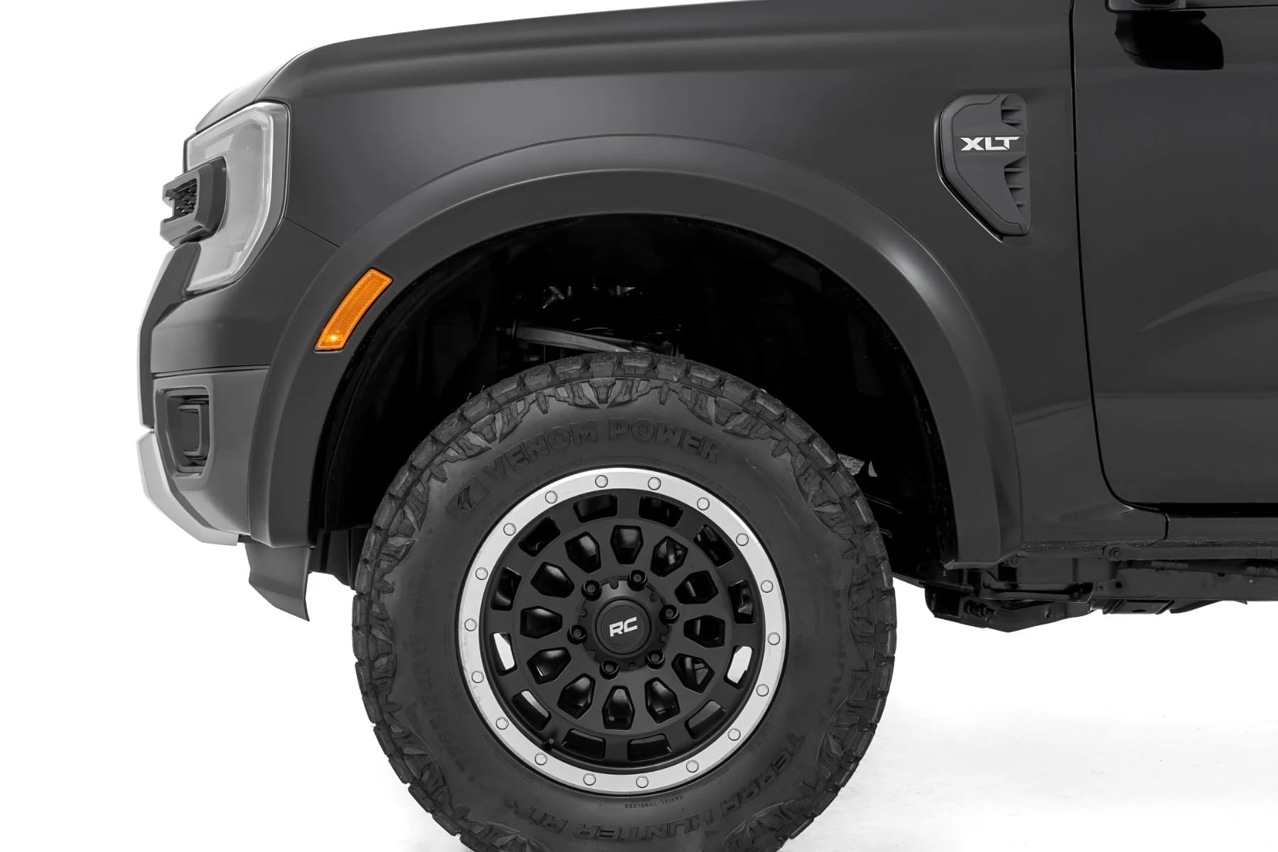 Rough Country Sport Fender Flares for Ford Ranger 2WD/4WD (2024) - Flat Black, Set of 4