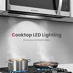 GASLAND 30 Inch Over the Range Microwave Oven, 1.9 Cu.ft. Above Stove Microwave, 11 Power Levels, One Touch Cooking, 400 CFM,1000W, LED, Turntable, Sensor Cook, Over Stove Microwave, Stainless Steel | One-Touch Cooking, 11 Power Levels, LED Cooktop L