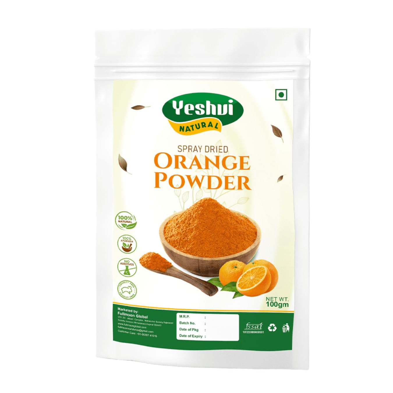 Yeshvi NATURAL Orange Powder Spray Dried Pure and Natural Citrus Fruit Powder for Smoothies, Baking, and Beverages, Rich in Vitamin C and Antioxidants, Add a Burst of Orange Flavor to Recipes, 100gm (B0C77LHS6P) Amazon Price History, Amazon Price Tracker