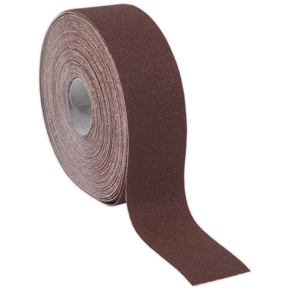 Sealey ERB505080 Engineer's Emery Roll 80Grit 50mm x 50m - Brown